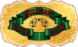 Logo mulligans pub mirror